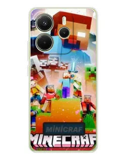 Чехол для Xiaomi Redmi Note 14 4G (EU) с картинкой «Minecraft герои игры» Чехол для Xiaomi Redmi Note 14 4G (EU) с картинкой «Minecraft герои игры»