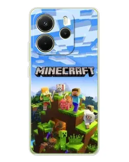Чехол для Xiaomi Redmi Note 14 4G (EU) с картинкой «Minecraft классический мир» Чехол для Xiaomi Redmi Note 14 4G (EU) с картинкой «Minecraft классический мир»