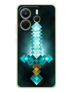 Чехол для Xiaomi Redmi Note 14 4G (EU) с картинкой «Алмазный меч неон» Чехол для Xiaomi Redmi Note 14 4G (EU) с картинкой «Алмазный меч неон»
