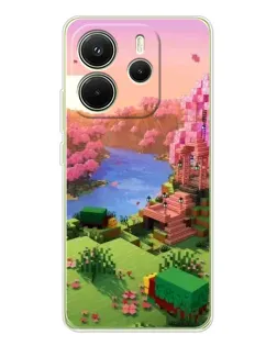 Чехол для Xiaomi Redmi Note 14 4G (EU) с картинкой «Розовое дерево Minecraft» Чехол для Xiaomi Redmi Note 14 4G (EU) с картинкой «Розовое дерево Minecraft»
