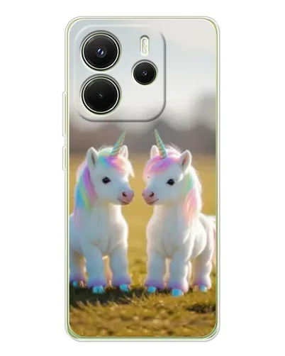 Чехол для Xiaomi Redmi Note 14 4G (EU) с картинкой «Пара единорогов» Чехол для Xiaomi Redmi Note 14 4G (EU) с картинкой «Пара единорогов»