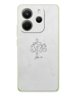 Чехол для Xiaomi Redmi Note 14 4G (EU) с картинкой «Иоанна 3:16 Крест» Чехол для Xiaomi Redmi Note 14 4G (EU) с картинкой «Иоанна 3:16 Крест»