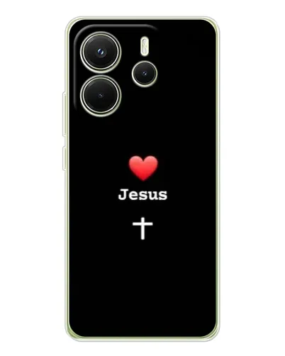 Чехол для Xiaomi Redmi Note 14 4G (EU) с картинкой «Сердце - Jesus» Чехол для Xiaomi Redmi Note 14 4G (EU) с картинкой «Сердце - Jesus»