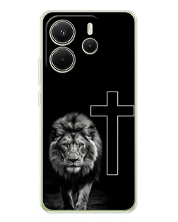 Чехол для Xiaomi Redmi Note 14 4G (EU) с картинкой «Лев и Крест» Чехол для Xiaomi Redmi Note 14 4G (EU) с картинкой «Лев и Крест»