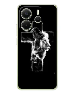 Чохол для Xiaomi Redmi Note 14 4G (EU) з картинкою «Сяючий хрест Jesus»