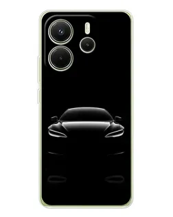 Чохол для Xiaomi Redmi Note 14 4G (EU) з картинкою «Силует Tesla Night»