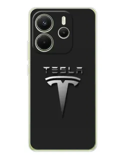 Чохол для Xiaomi Redmi Note 14 4G (EU) з картинкою «Сталевий логотип Tesla» Чохол для Xiaomi Redmi Note 14 4G (EU) з картинкою «Сталевий логотип Tesla»