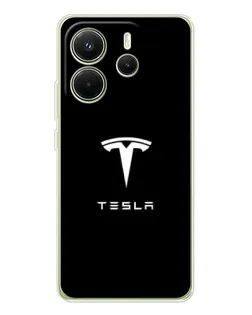 Чохол для Xiaomi Redmi Note 14 4G (EU) з картинкою «Tesla White Logo» Чохол для Xiaomi Redmi Note 14 4G (EU) з картинкою «Tesla White Logo»