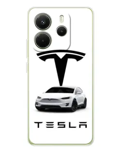 Чохол для Xiaomi Redmi Note 14 4G (EU) з картинкою «Tesla White Style» Чохол для Xiaomi Redmi Note 14 4G (EU) з картинкою «Tesla White Style»