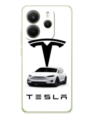 Чохол для Xiaomi Redmi Note 14 4G (EU) з картинкою «Tesla White Style» Чохол для Xiaomi Redmi Note 14 4G (EU) з картинкою «Tesla White Style»