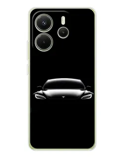 Чохол для Xiaomi Redmi Note 14 4G (EU) з картинкою «Фари Tesla Night» Чохол для Xiaomi Redmi Note 14 4G (EU) з картинкою «Фари Tesla Night»