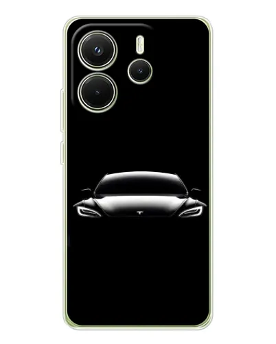 Чохол для Xiaomi Redmi Note 14 4G (EU) з картинкою «Фари Tesla Night» Чохол для Xiaomi Redmi Note 14 4G (EU) з картинкою «Фари Tesla Night»