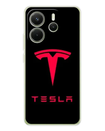 Чохол для Xiaomi Redmi Note 14 4G (EU) з картинкою «Tesla Red Logo» Чохол для Xiaomi Redmi Note 14 4G (EU) з картинкою «Tesla Red Logo»