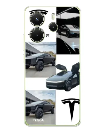 Чохол для Xiaomi Redmi Note 14 4G (EU) з картинкою «Колаж Cybertruck Tesla» Чохол для Xiaomi Redmi Note 14 4G (EU) з картинкою «Колаж Cybertruck Tesla»