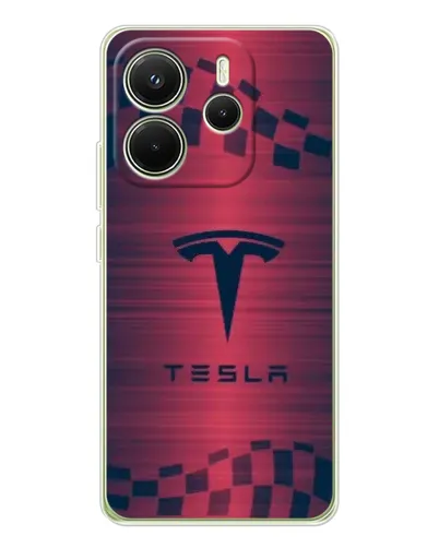 Чохол для Xiaomi Redmi Note 14 4G (EU) з картинкою «Тесла червоний карбон» Чохол для Xiaomi Redmi Note 14 4G (EU) з картинкою «Тесла червоний карбон»