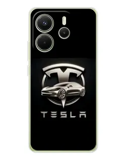 Чохол для Xiaomi Redmi Note 14 4G (EU) з картинкою «Tesla — срібне авто» Чохол для Xiaomi Redmi Note 14 4G (EU) з картинкою «Tesla — срібне авто»