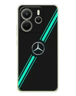 Чехол для Xiaomi Redmi Note 14 4G (EU) с картинкой «Спортивные линии Mercedes» Чехол для Xiaomi Redmi Note 14 4G (EU) с картинкой «Спортивные линии Mercedes»