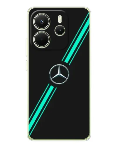 Чехол для Xiaomi Redmi Note 14 4G (EU) с картинкой «Спортивные линии Mercedes» Чехол для Xiaomi Redmi Note 14 4G (EU) с картинкой «Спортивные линии Mercedes»