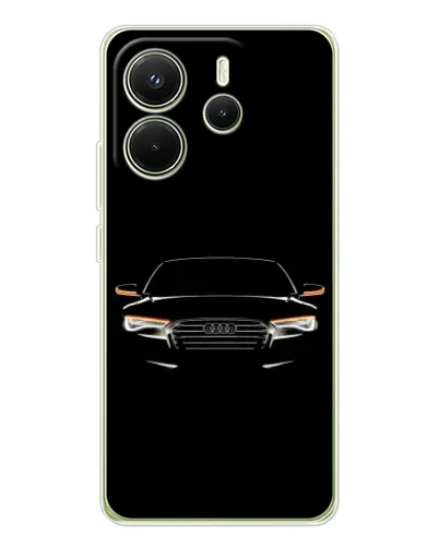 Чехол для Xiaomi Redmi Note 14 4G (EU) с картинкой «Audi — ночной контур»