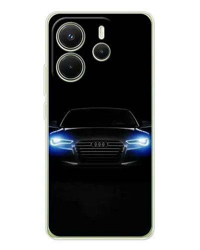 Чехол для Xiaomi Redmi Note 14 4G (EU) с картинкой «Audi в неоне»