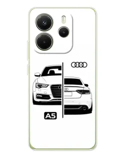 Чехол для Xiaomi Redmi Note 14 4G (EU) с картинкой «Audi — контрастный дизайн» Чехол для Xiaomi Redmi Note 14 4G (EU) с картинкой «Audi — контрастный дизайн»