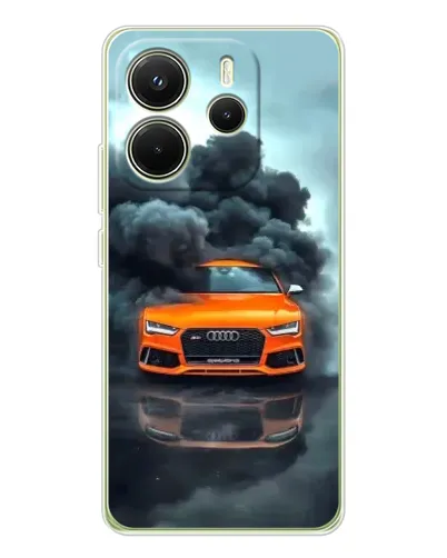 Чехол для Xiaomi Redmi Note 14 4G (EU) с картинкой «Audi в облаках дыма»