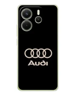 Чехол для Xiaomi Redmi Note 14 4G (EU) с картинкой «Audi — золотой логотип» Чехол для Xiaomi Redmi Note 14 4G (EU) с картинкой «Audi — золотой логотип»