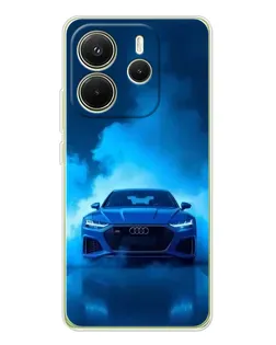 Чехол для Xiaomi Redmi Note 14 4G (EU) с картинкой «Audi — голубая энергия» Чехол для Xiaomi Redmi Note 14 4G (EU) с картинкой «Audi — голубая энергия»