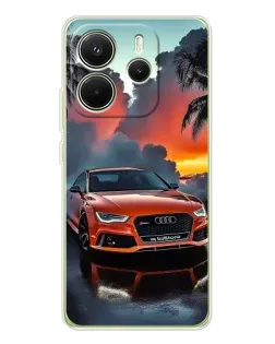 Чехол для Xiaomi Redmi Note 14 4G (EU) с картинкой «Audi — закат» Чехол для Xiaomi Redmi Note 14 4G (EU) с картинкой «Audi — закат»