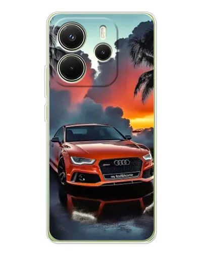 Чехол для Xiaomi Redmi Note 14 4G (EU) с картинкой «Audi — закат»