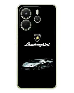 Чехол для Xiaomi Redmi Note 14 4G (EU) с картинкой «Логотип Lamborghini классика»