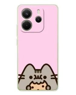 Чехол для Xiaomi Redmi Note 14 4G (EU) с картинкой «Pusheen и печенье» Чехол для Xiaomi Redmi Note 14 4G (EU) с картинкой «Pusheen и печенье»