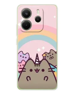 Чехол для Xiaomi Redmi Note 14 4G (EU) с картинкой «Единорог Pusheen» Чехол для Xiaomi Redmi Note 14 4G (EU) с картинкой «Единорог Pusheen»