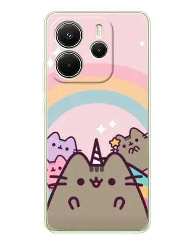 Чехол для Xiaomi Redmi Note 14 4G (EU) с картинкой «Единорог Pusheen» Чехол для Xiaomi Redmi Note 14 4G (EU) с картинкой «Единорог Pusheen»
