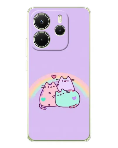 Чехол для Xiaomi Redmi Note 14 4G (EU) с картинкой «Радужные Пушины» Чехол для Xiaomi Redmi Note 14 4G (EU) с картинкой «Радужные Пушины»