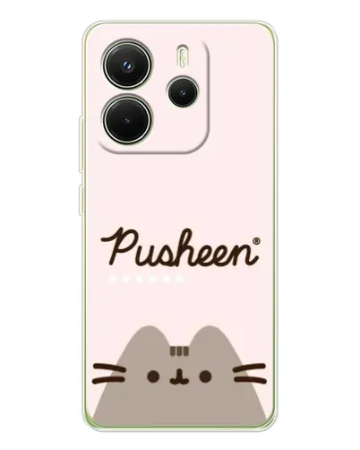 Чехол для Xiaomi Redmi Note 14 4G (EU) с картинкой «Pusheen логотип» Чехол для Xiaomi Redmi Note 14 4G (EU) с картинкой «Pusheen логотип»