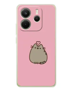 Чехол для Xiaomi Redmi Note 14 4G (EU) с картинкой «Pusheen сердце» Чехол для Xiaomi Redmi Note 14 4G (EU) с картинкой «Pusheen сердце»