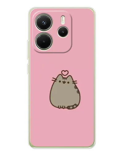 Чехол для Xiaomi Redmi Note 14 4G (EU) с картинкой «Pusheen сердце» Чехол для Xiaomi Redmi Note 14 4G (EU) с картинкой «Pusheen сердце»