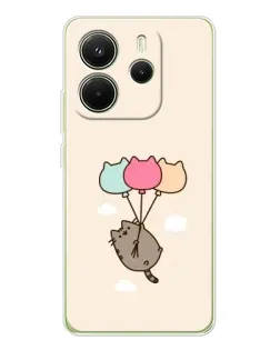 Чехол для Xiaomi Redmi Note 14 4G (EU) с картинкой «Пушин на шариках» Чехол для Xiaomi Redmi Note 14 4G (EU) с картинкой «Пушин на шариках»