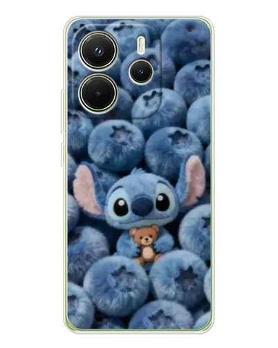 Чехол для Xiaomi Redmi Note 14 4G (EU) с картинкой «Стич и голубика»