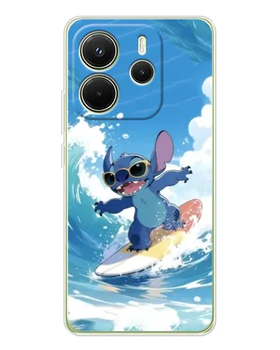 Чехол для Xiaomi Redmi Note 14 4G (EU) с картинкой «Стич на волне»