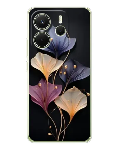 Чехол для Xiaomi Redmi Note 14 4G (EU) с картинкой «Лиловые цветы грации»