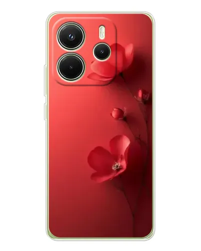 Чехол для Xiaomi Redmi Note 14 4G (EU) с картинкой «Маковые соцветия»