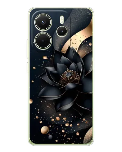 Чехол для Xiaomi Redmi Note 14 4G (EU) с картинкой «Черный лотос»