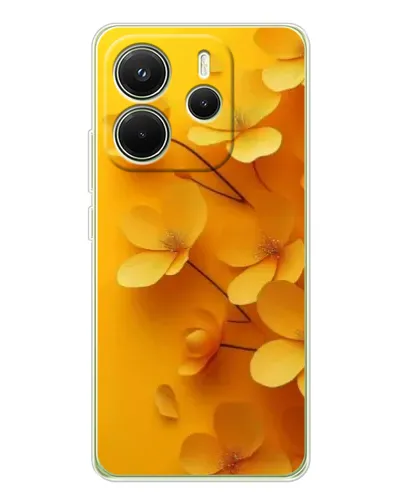 Чехол для Xiaomi Redmi Note 14 4G (EU) с картинкой «Золотые лепестки»
