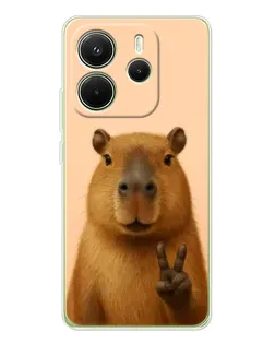 Чехол для Xiaomi Redmi Note 14 4G (EU) с картинкой «Капибара виктория» Чехол для Xiaomi Redmi Note 14 4G (EU) с картинкой «Капибара виктория»