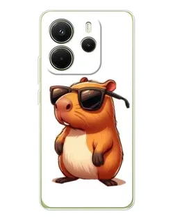 Чехол для Xiaomi Redmi Note 14 4G (EU) с картинкой «Капибара в очках» Чехол для Xiaomi Redmi Note 14 4G (EU) с картинкой «Капибара в очках»
