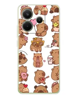Чехол для Xiaomi Redmi Note 14 4G (EU) с картинкой «Стикерпак с капибарами» Чехол для Xiaomi Redmi Note 14 4G (EU) с картинкой «Стикерпак с капибарами»