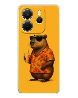 Чехол для Xiaomi Redmi Note 14 4G (EU) с картинкой «Капибара на отдыхе» Чехол для Xiaomi Redmi Note 14 4G (EU) с картинкой «Капибара на отдыхе»