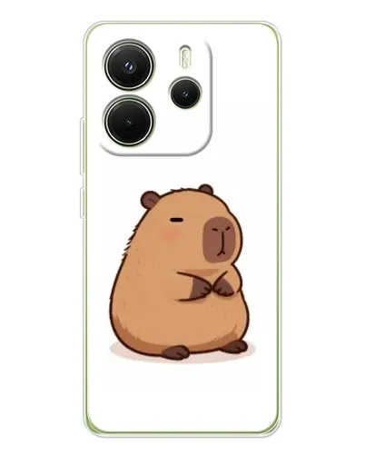 Чехол для Xiaomi Redmi Note 14 4G (EU) с картинкой «Толстенькая капибара»